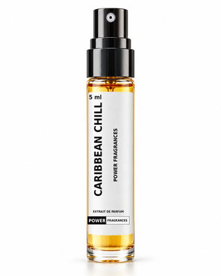 Power Fragrances Caribbean Chill — 5ml tester with bold vertical fragrance name and matching PF label