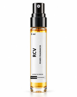 Power Fragrances RCV 5ml tester with large bold vertical lettering