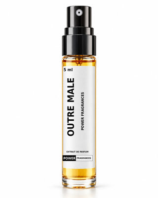 Power Fragrances Outre Male 5ml tester with large bold vertical lettering