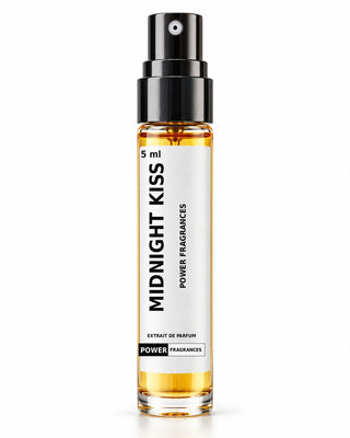 Power Fragrances Midnight Kiss 5ml tester, large bold vertical lettering