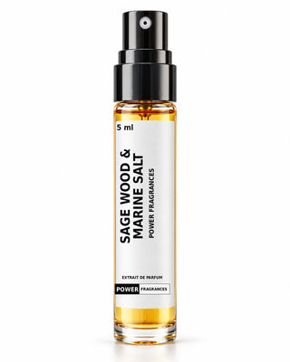 Power Fragrances Sage Wood & Marine Salt 5ml tester with large bold vertical lettering